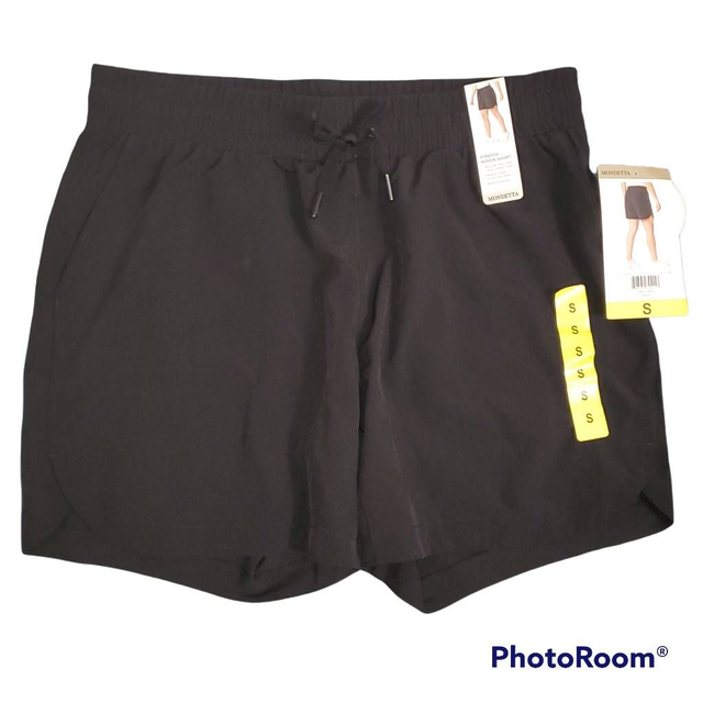 MONDETTA Womens Black Stretch Woven 