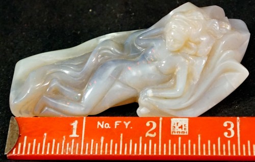 Scultura opale naturale figura di signora nuda grande 300+ carati rara 1 di un genere - Foto 12 di 12