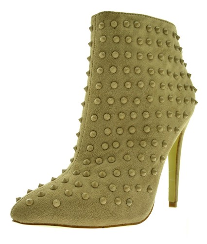 Stivali donna in camoscio beige con tacco 7 | Made in Italy