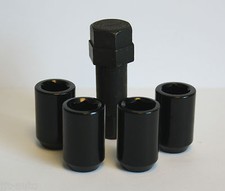 M12 X 1.5  BLACK TUNER SLIMLINE LOCKING WHEEL NUTS FIT DODGE GRAND CARAVAN