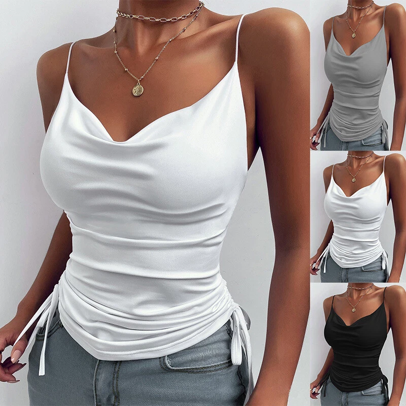 Tank Tops Camis T Shirt Vest Tees Sexy Strap Women Basic Tops Slim