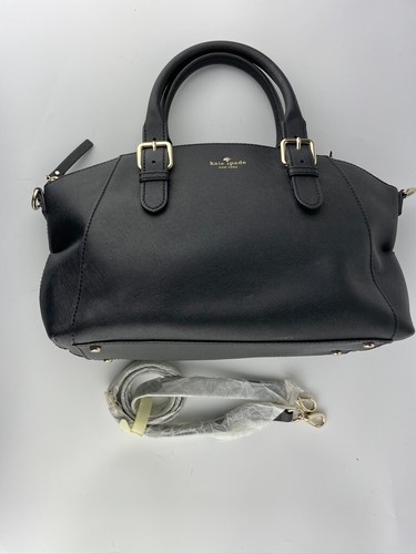 Bolso de mano Kate Spade Charlotte negro pequeño Sloan correa desmontable nuevo sin etiquetas - Imagen 3 de 10