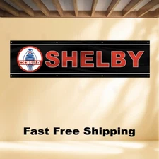 SHELBY 2'X8' BANNER FLAG GT COBRA FORD 5.0 MUSTANG