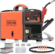 Saldatrice alluminio 250A 230V 6 in 1 senza gas MIG/Gas MIG/MMA/Lift TIG