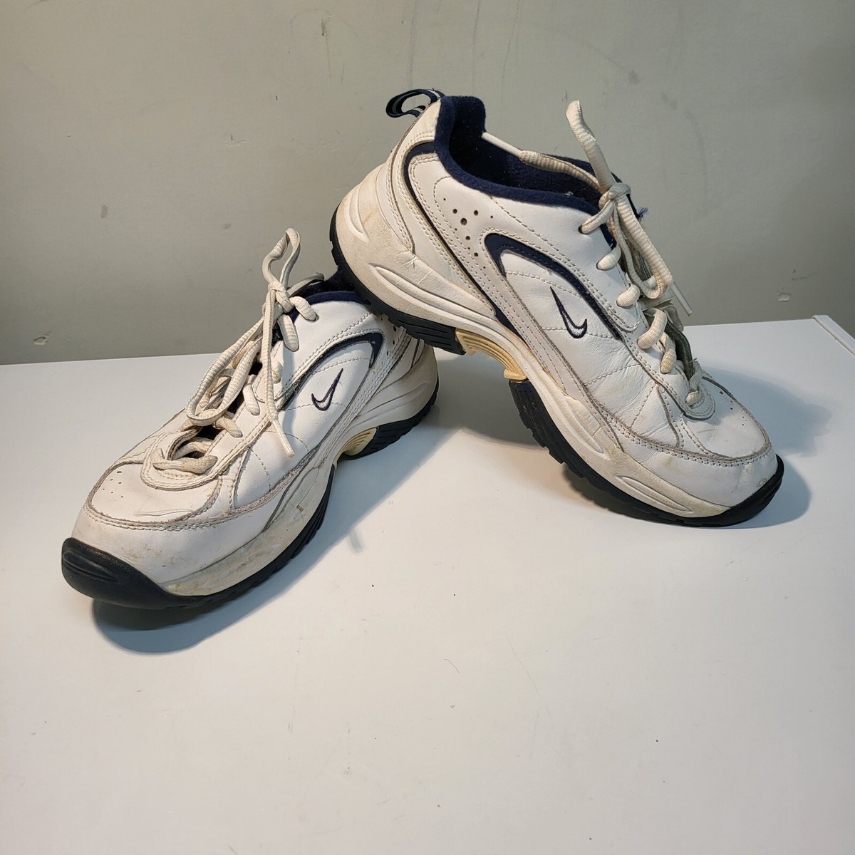 Nike Air Shoes Women's White Blue Cross Training, Tennis, Comfort