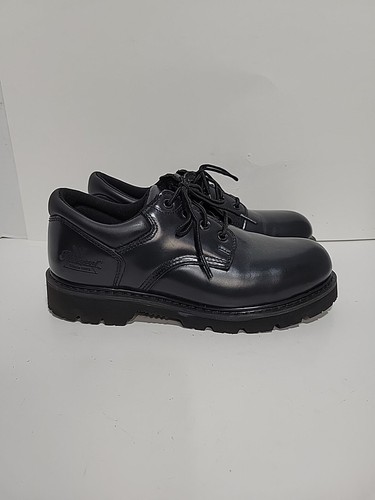 THOROGOOD 804-6449 BLACK LEATHER STEEL TOE WORK LADIES 10.5M,MENS 8.5M SHOES