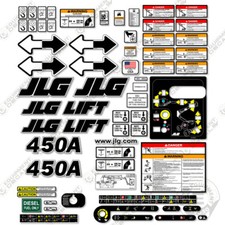 Fits JLG 450A Decal Kit Boom Lift Sticker Set - 7 Year Outdoor 3M Vinyl! 