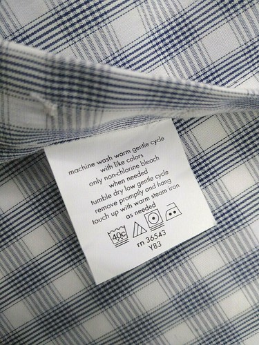 Perry Ellis Men's Button Up Shirt 16.5 Large Blue Checkered Slim Fit Long Sleeve - Picture 9 of 10