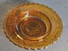 Vtg Tiara Golden Amber Sandwich Glass Covered Butter Dish — photo 9