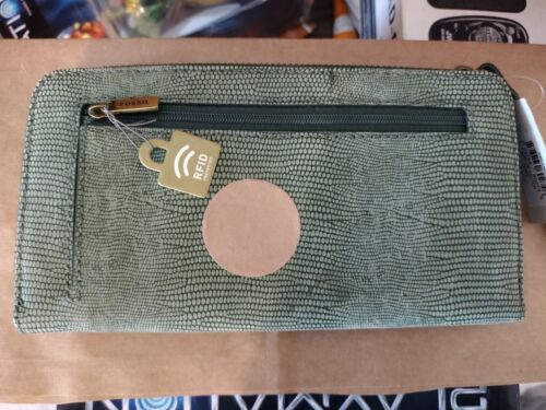 Fossil Brand Jori Zip Clutch Chive Green New With Tags Clutch Wristlet  - Picture 1 of 6