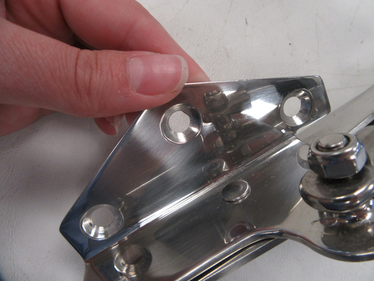 PW MARINE RIGHT HAND DOUBLE ARM SCISSOR HINGE STAINLESS STEEL