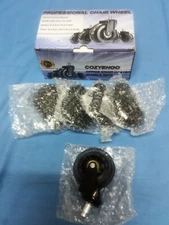 Set of 5 Office Chair Caster Rubber Swivel Wheels Replacement Heavy Duty