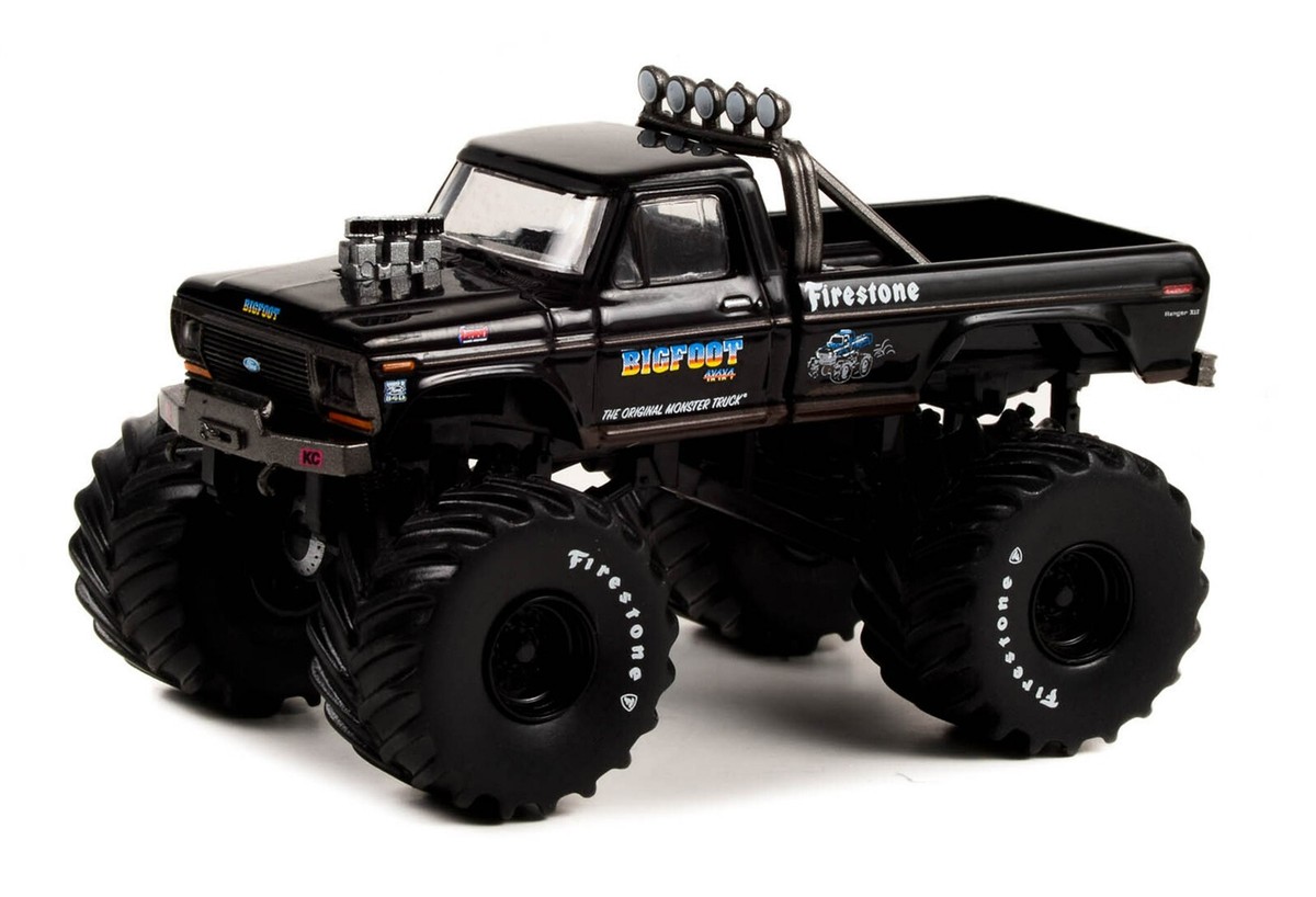 1:64 Greenlight *BLACK BANDIT* Black BIGFOOT 1974 Ford F-250
