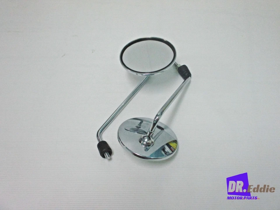 YAMAHA CHAPPY LB50 LB80 Y80   Chrome Mirror set 8mm. LH+RH RUBBER   #BI4309# Foto 3 de 4