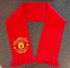 OFFICIAL Executive Manchester United MUFC Red CRESTED full colour badge Scarf