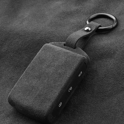 Alcantara Suede Car Key Case Cover KeyChain For Volvo XC60 XC90 XC40 S60 S90 V90 - Picture 2 of 8