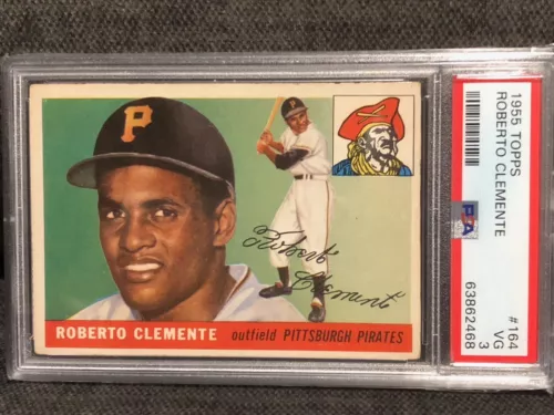 1955 Topps #164 Roberto Clemente PSA 3 VG RC Rookie Card Pirates HOF Centered
