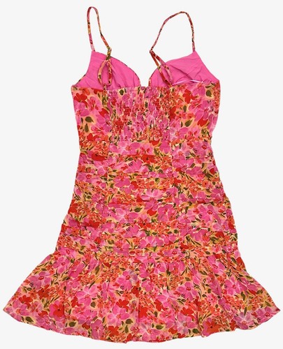 ASTR The Label Pink Floral Mini Dress Ruched Sizes XS-XL Retail $118 NWT - Picture 7 of 9