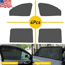 4X Magnetic Car Side Window Sun Shade Cover Mesh Shield UV Protection Black Dark