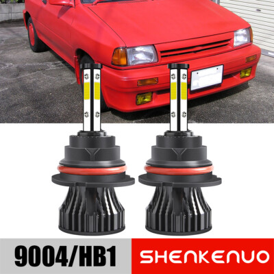 For Ford Festiva 1988-1993 2PC 9004 LED Headlight Bulbs High/Low Dual Beam 6000K
