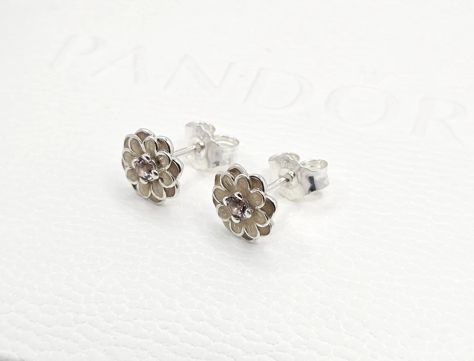 🌸Auténticos PENDIENTES DE DALIA PANDORA Foto 4 de 4