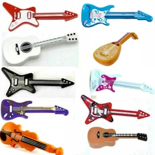 Lego Guitar Electric Acoustic Violin Lute Bass Musical Instruments Minifigure