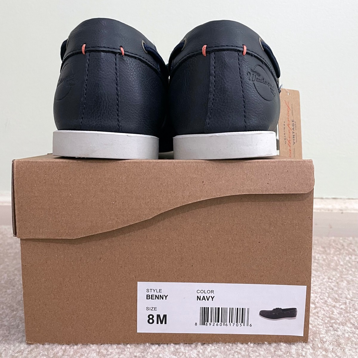Weatherproof Vintage Mens Benny Boat Shoe, Navy, 8M Amazon.com | Weatherproof Vintage Mens Benny Boat Shoe, Navy  main image 3