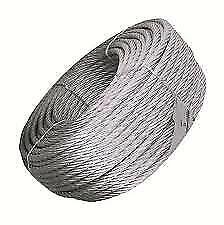 FUNE CAVO ACCIAIO 5 MM --100 MT-- 750 KG CARICO ROTTURA ZINCATA