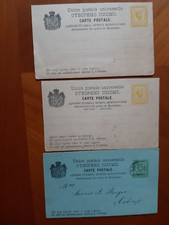 1898 Montenegro LOT de 3 CP UPU Administration Postes de Montenegro