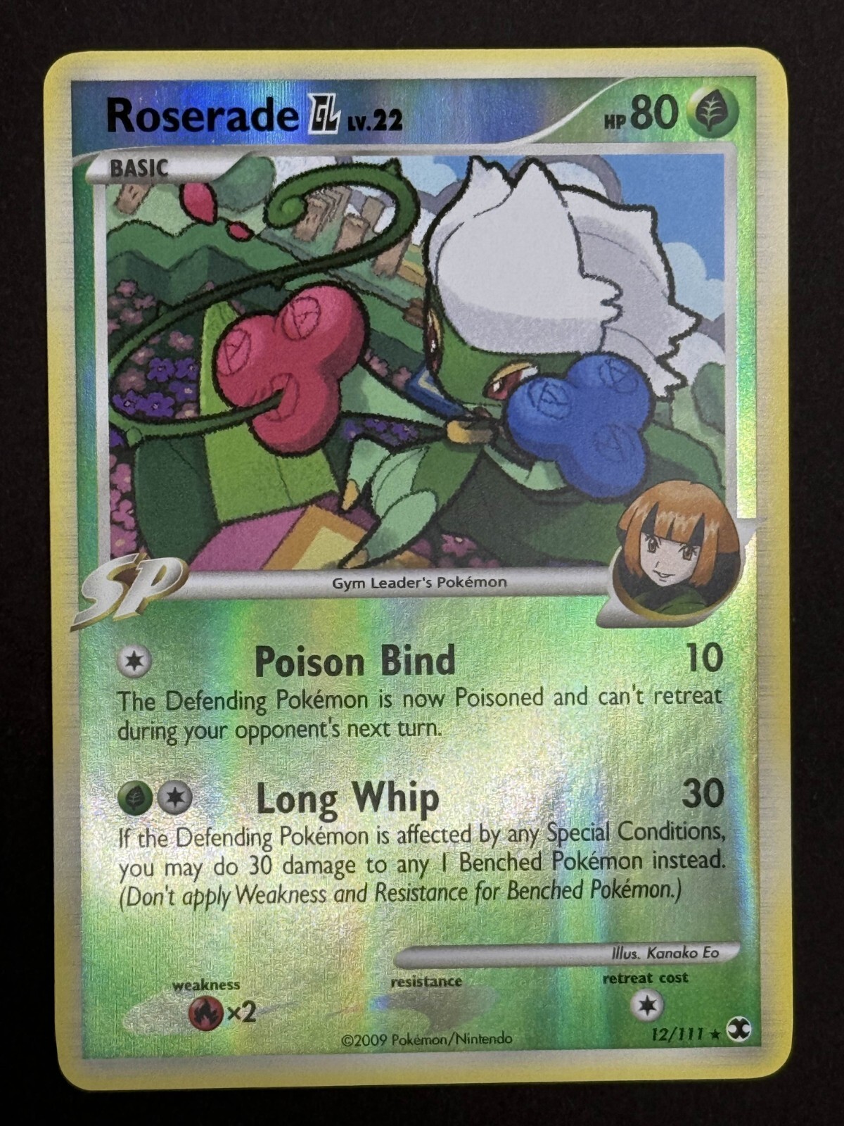 Roserade GL 12/111 Rising Rivals Reverse Holo 2009 Pokemon TCG