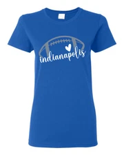 Fan Of Indianapolis Football White Heart Script Writing Women TShirt