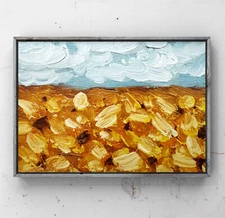 Ukrainian landscape Art Sunflower Field oil painting Abstract Sunflowers artwork