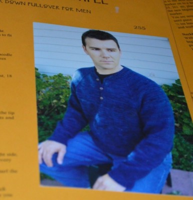 Knitting Pure & Simple Pattern 255 Men Neck Down Henley 42-58''