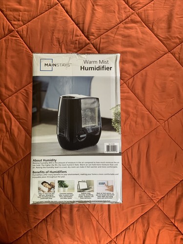 Mainstays 1.2 Gallon Warm Mist Humidifier, HF3102BL, Black - Picture 4 of 9