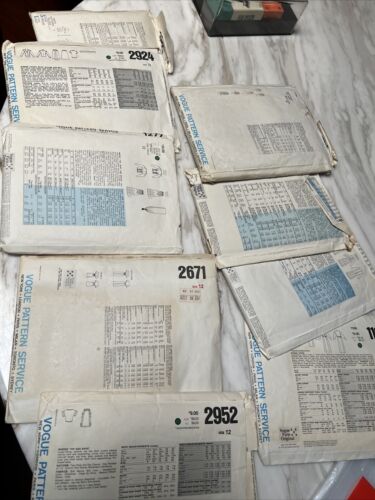 9 x Vintage Vogue Sewing Patterns Lot Cut Very Easy Designs Incl Size 12 - Picture 6 of 14
