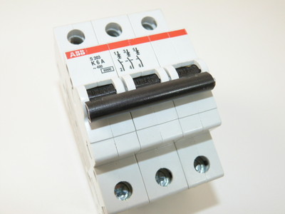ABB S203 K6A 3p 6a 277/480v Circuit Breaker Used