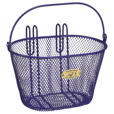Nantucket Bike Basket Co Kid's Surfside Mesh Wire Basket Purple 9.8 x 6.8 x 6.3