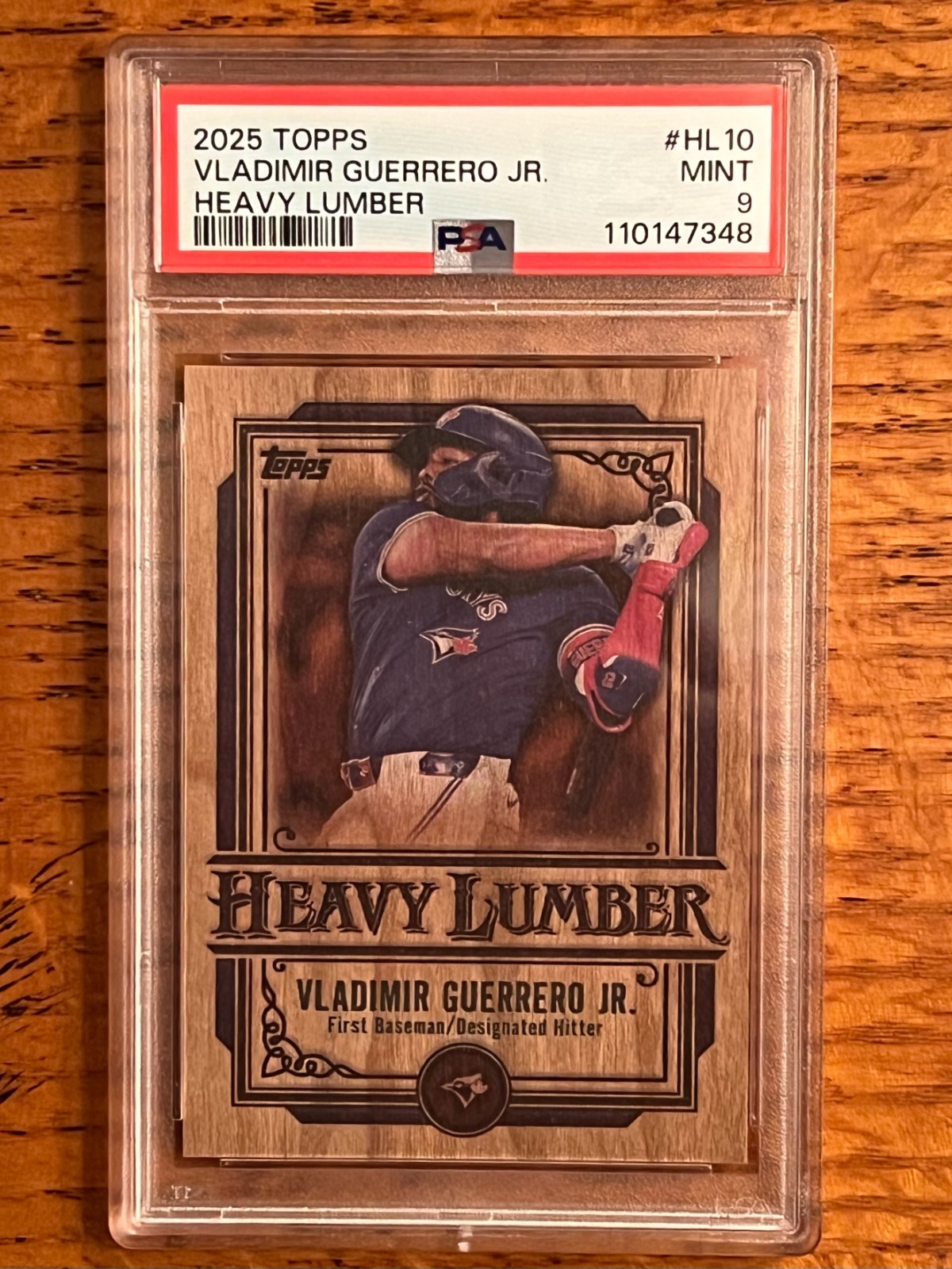 2025 Topps Vladimir Guerrero Jr Heavy Lumber Case Hit PSA 9