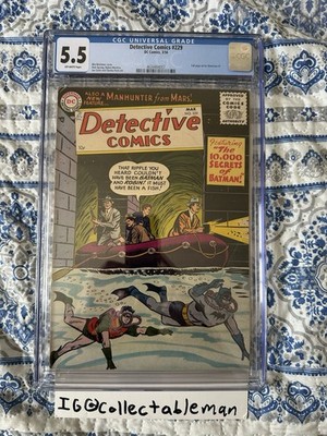 Detective Comics #229 1956 CGC 5.5  Batman/Robin 10,000 SECRETS OF BATMAN
