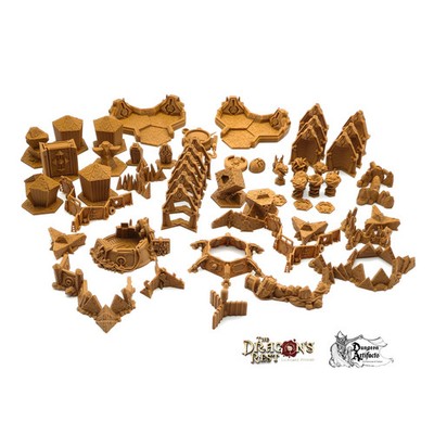 Darkstone Fortification Compatible Trihex Citadel Token and Marker Sets - Dragon