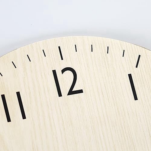 Wall Clock Light Wood Grain Clocks Simple- Clock Non Ticking Wall Clocks5003 - Foto 6 di 6