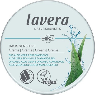 lavera Basis Sensitive Creme Feuchtigkeitscreme Bio Aloe Vera Mandelöl vegan