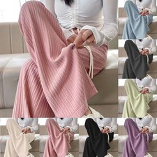 Lange Hose Hose Kordelzug weites Bein leichte Hose dehnbar