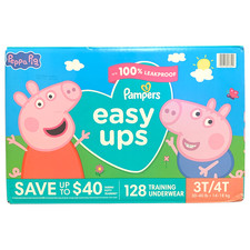 Pampers Easy Ups Training Underwear, Leakproof, 3T/4T 30-40lbs. , 128ct.