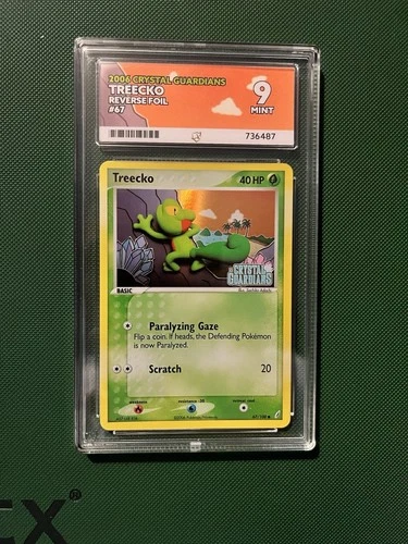 Pokémon TCG Treecko EX Crystal Guardians 67/100 Reverse Holo Stamped Mint Ace 9