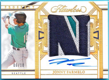 2024 Flawless JONNY FARMELO RC Auto & MEGA Patch #xx/10!!! MARINERS