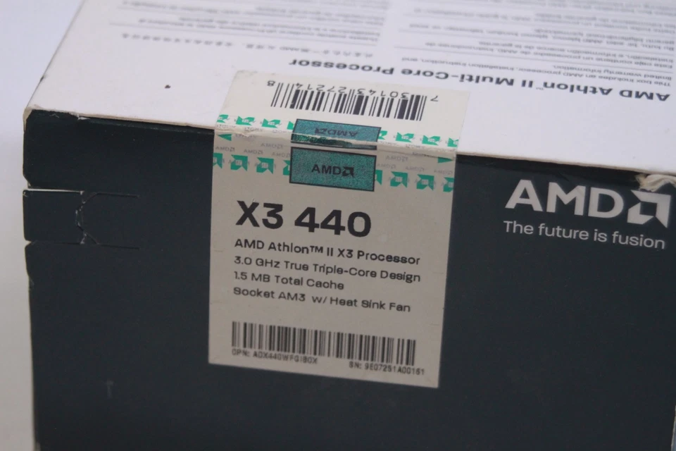 AMD X3 440 Athlon II X3 Processor 3.0Ghz 1.5Mb Cache NEW - Image 2 of 2