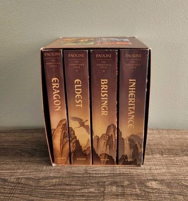 The Inheritance Cycle 4 Book Boxed Set Paolini Eragon Eldest Brisingr Fantasy PB
