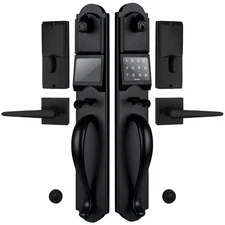 Keyless Entry Door Lock Set, Heavy Duty Smart Double Door Handleset with Touc...