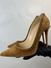 Christian Louboutin Follies Spikes Heels Braun Größe 36,5